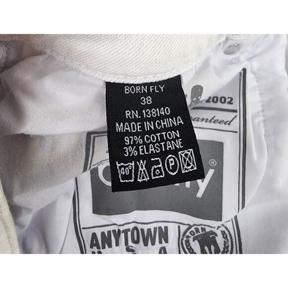 Born Fly Shorts Mens 38 white cotton Denim Jean  Skater Streetwear New york - Picture 6 of 15